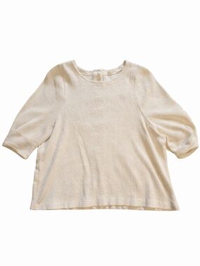 Madewell XL Cream Textured Minimalist Top